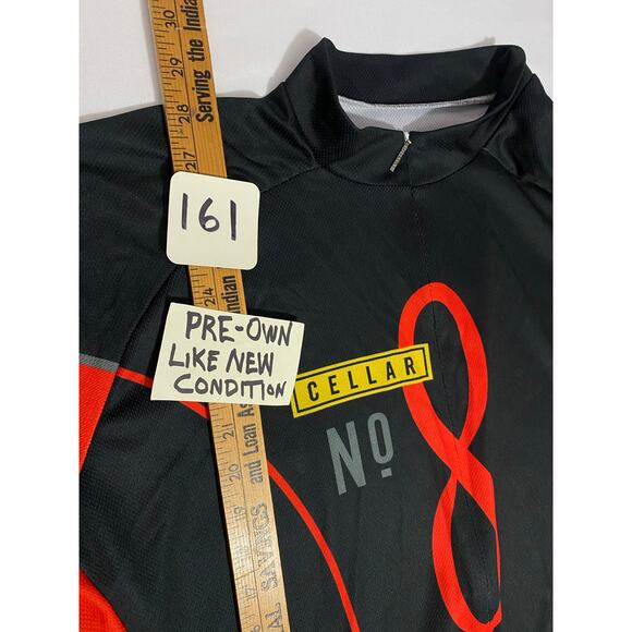 PRIMAL Men’s 2XL Red Black Cellar 8 Short Sleeve Cycling Jersey Full Zip - Picture 3 of 11